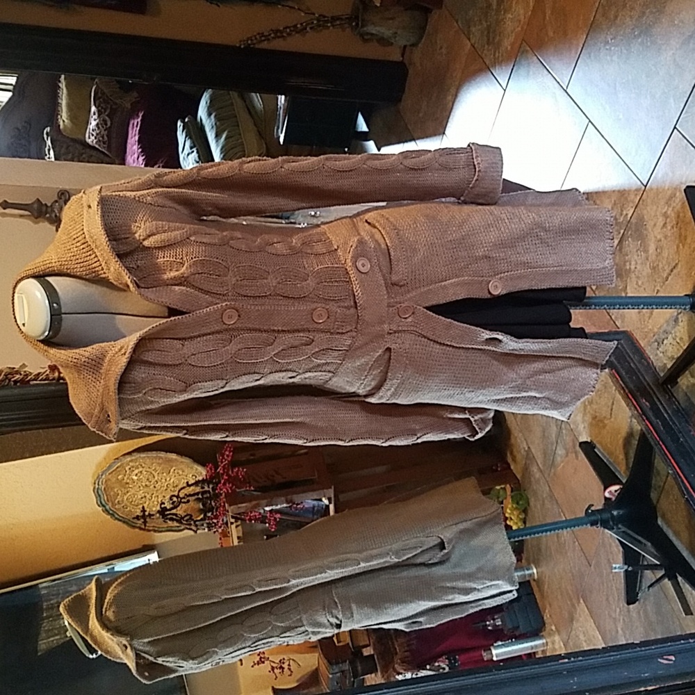 Ashley by 26 International USA Funky '70's Vibe Knit Sweater Coat